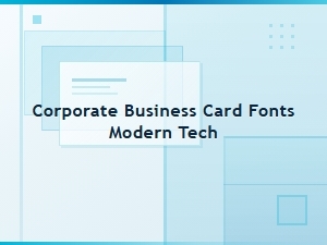 Modern Tech Fonts for Corporate Business Cards